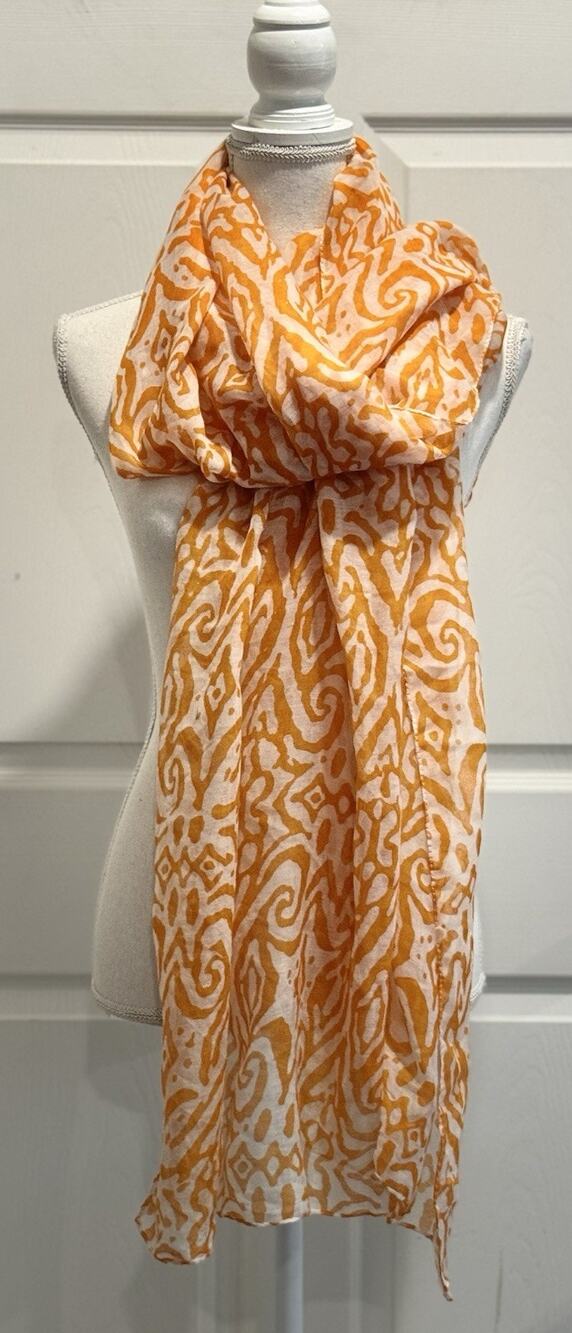 Alma Mater Orange and White Animal Print Scarf Tennessee Vols